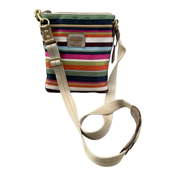 Coach Legacy Stripe Scarf Print Crossbody - Picture 8 of 8